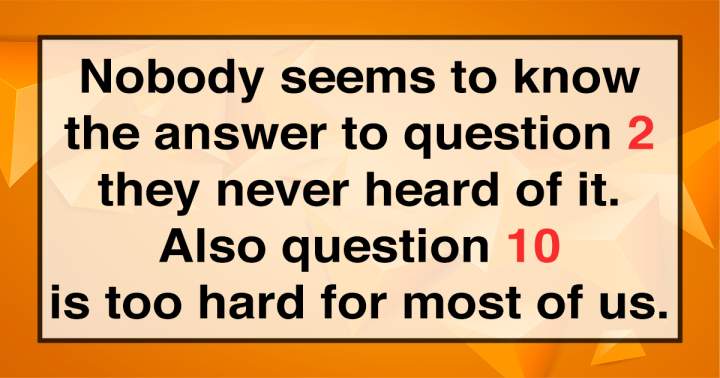 Trivia Quiz Packed with Difficult Questions
