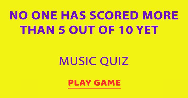 Music Quiz For Intelligent People